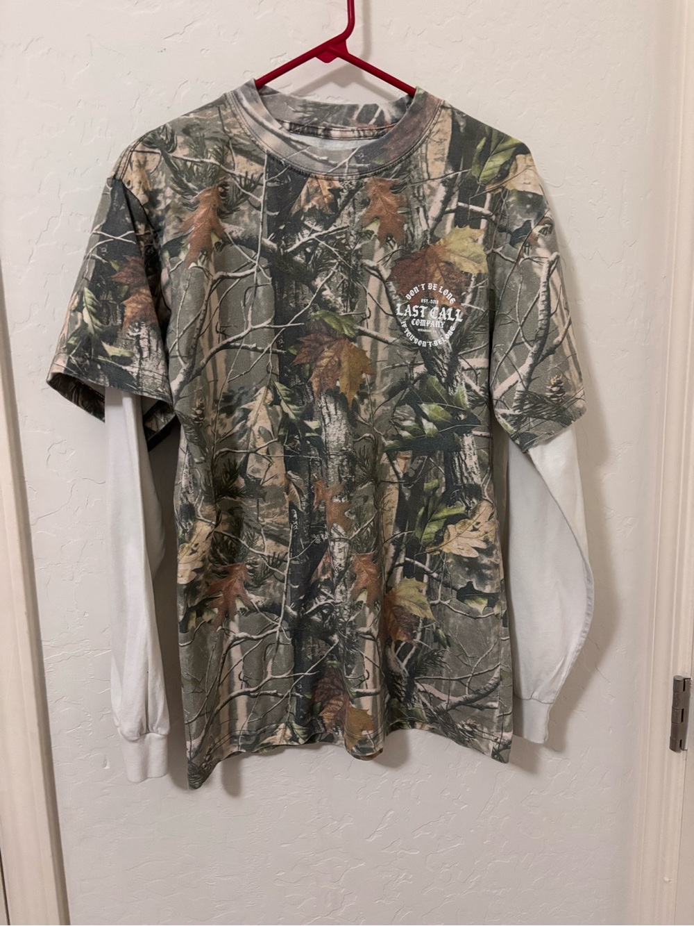 Last Call Company camouflage long sleeve shirt with tee shirt with long sleeve